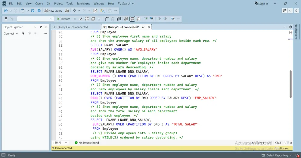 سأقوم بكتابة استعلامات SQL وتحليل البيانات واستخراج التقارير