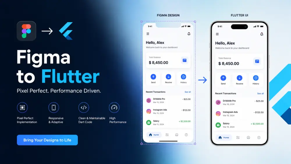 تحويل تصميم figma الى  flutter ui