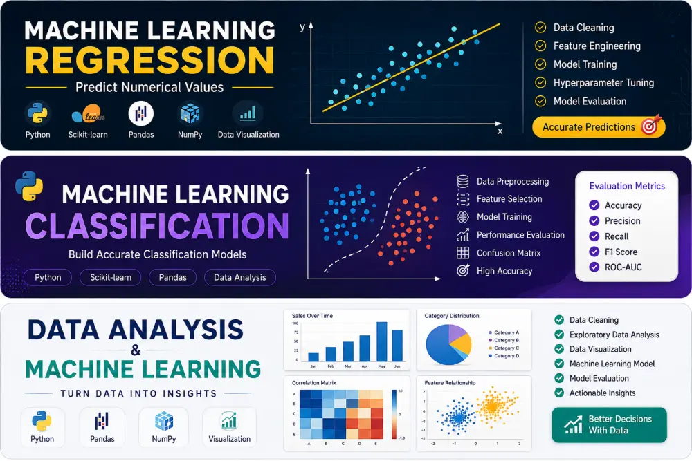 سأقوم ببناء نموذج Machine Learning للتنبؤ باستخدام خوارزميات Regression بدقة عالية