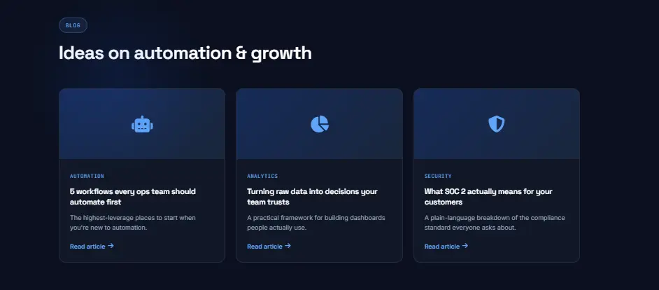 تطوير وصفحة هبوط (Landing Page) مودرن وتفاعلية باستخدام HTML, CSS, JS