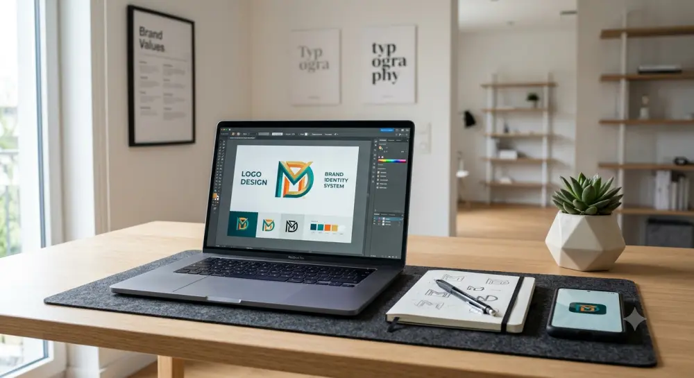 تصميم شعار (Logo) احترافي وبناء هوية بصرية متكاملة للتطبيقات والشركات