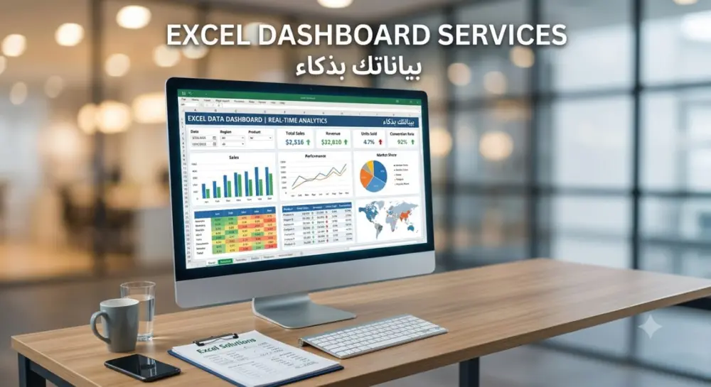 عمل داش بورد يحتوي على صور بيانية و تحليلات لافضل اداء باستخدام إكسيل( Excel)