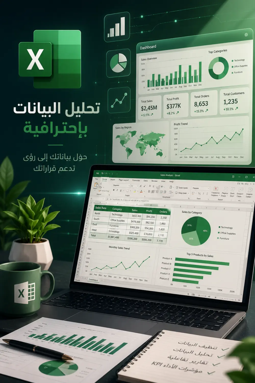 تحليل البيانات باستخدام  Excel