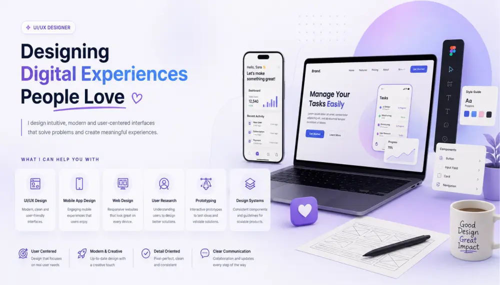 تصميم واجهة وتجربة المستخدم للويب والموبايل UIUX Design