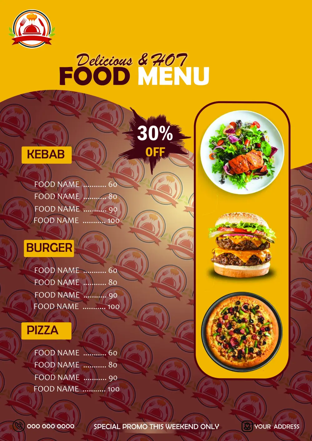 تصميم قائمة منيو جذاب و إحترافي