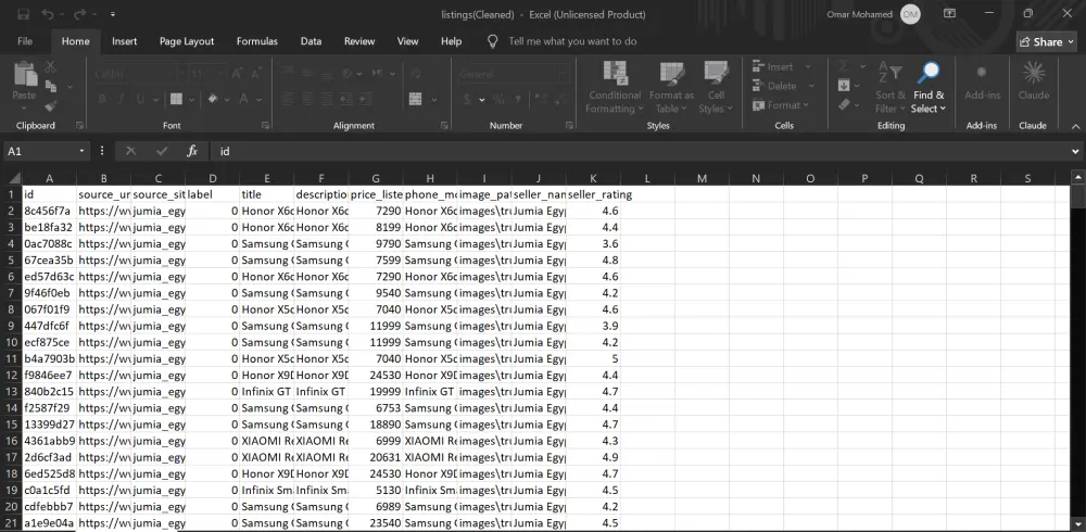 سأسحب لك بيانات من أي موقع وأصدّرها في ملف Excel منظم