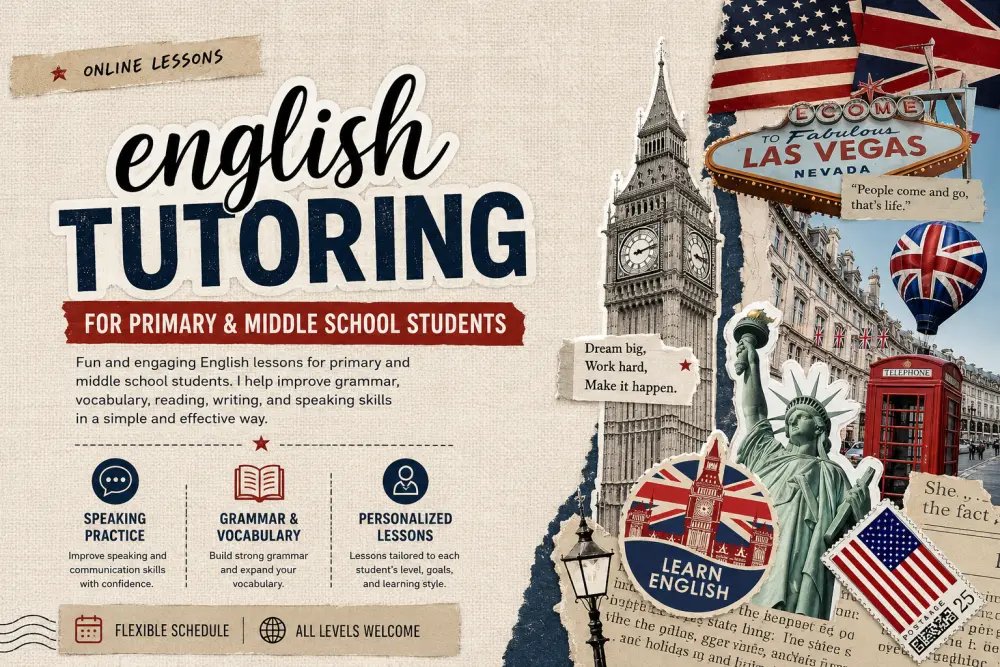 English Tutor for Primary & Middle School Students