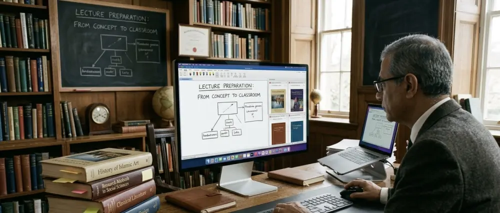 إعداد عروض PowerPoint احترافية مع محتوى أكاديمي وسكريبت شرح