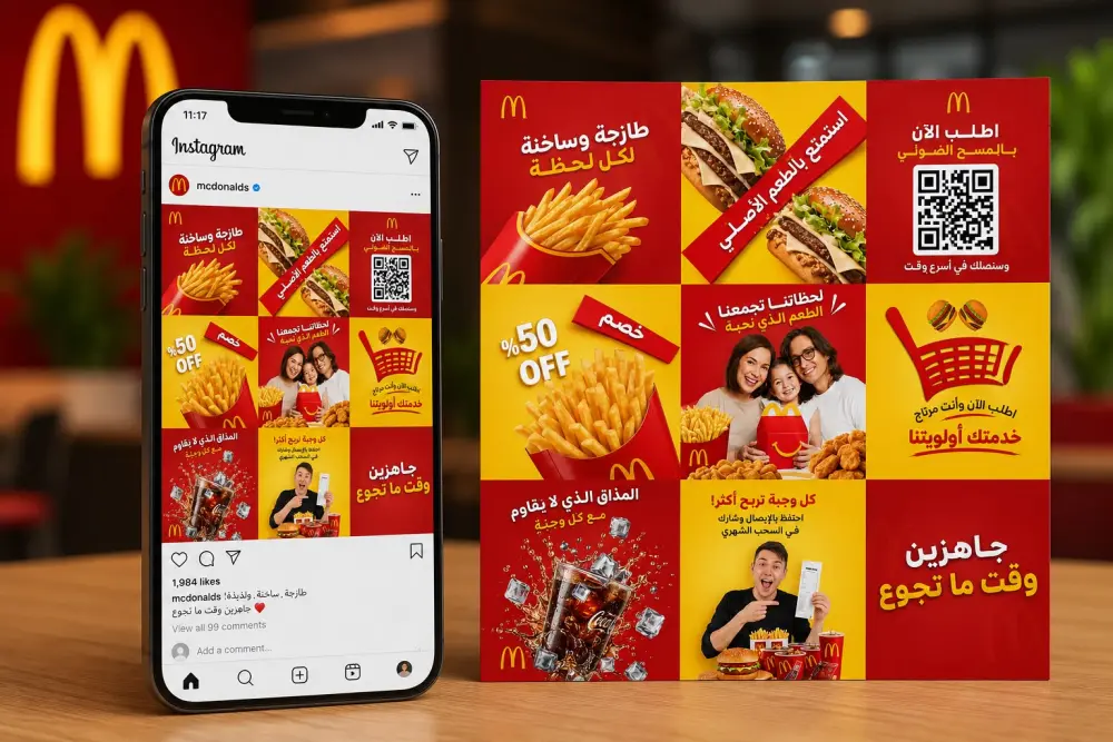 تصميم بوسترات سوشال ميديا وإعلانات رقمية بجودة احترافية .