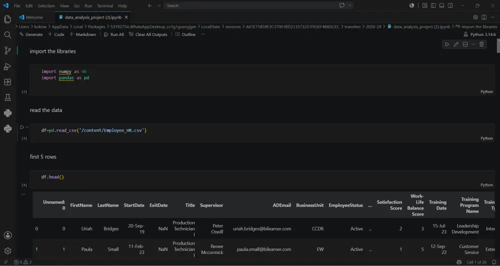 تنظف ومعالجه البيانات باستخدام  Python