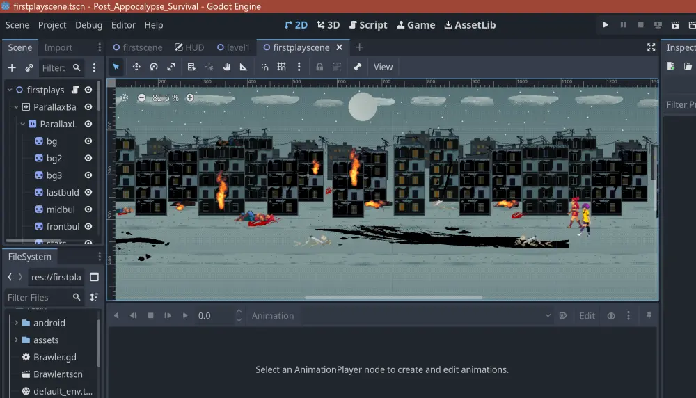 سأقوم بتطوير لعبة ثنائية الأبعاد (2D) كاملة الفكرة باستخدام محرك Godot.