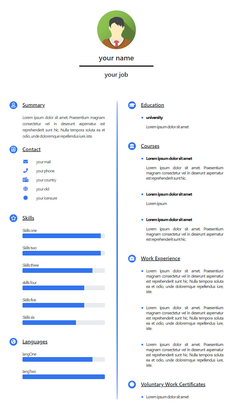 تصميم C.V كصورة او صفحة ويب بإستخدام css, html مقابل 5$