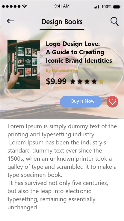 تصميم  Adobe xd الواجهة الواحدة 5$