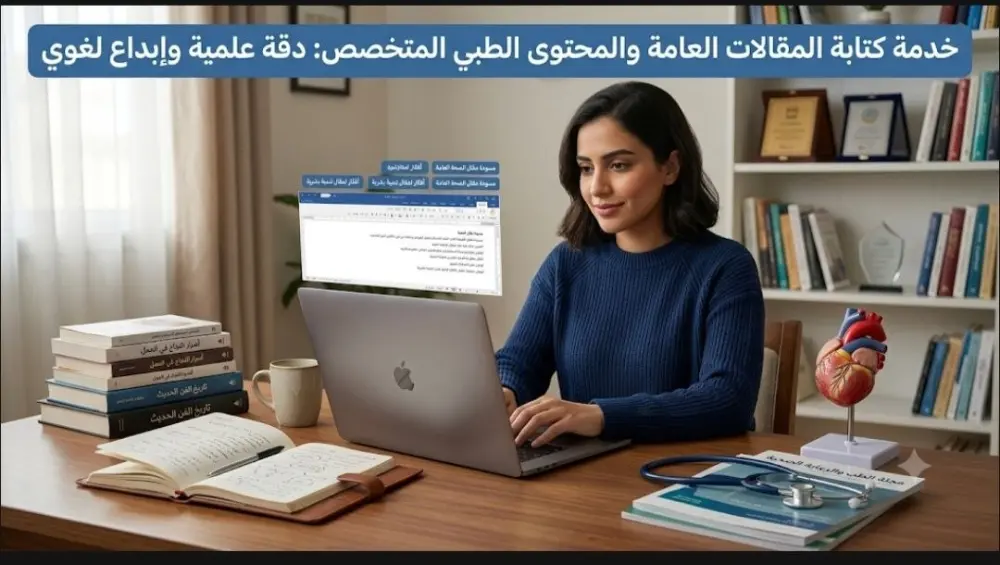 كتابه مقالات وابحاث علميه وطبيه  باللغه العربيه