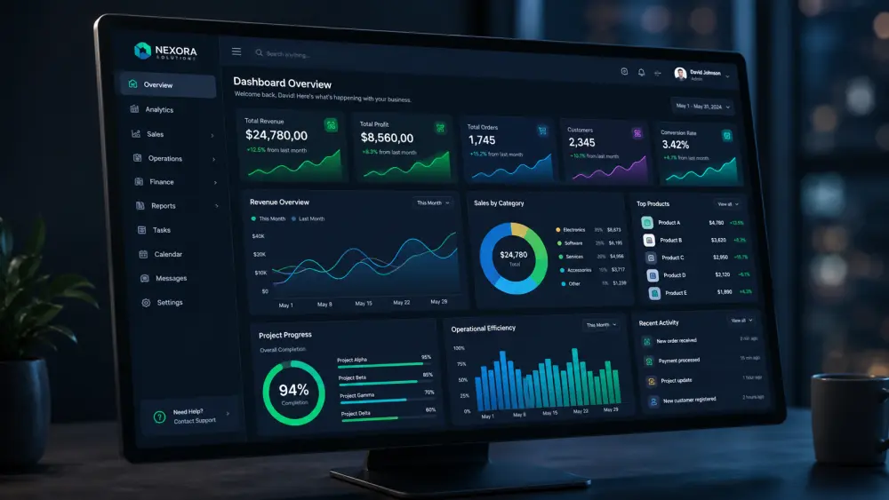 تصميم لوحات تحكم تفاعلية (Dashboard) وتقارير ذكية على Excel