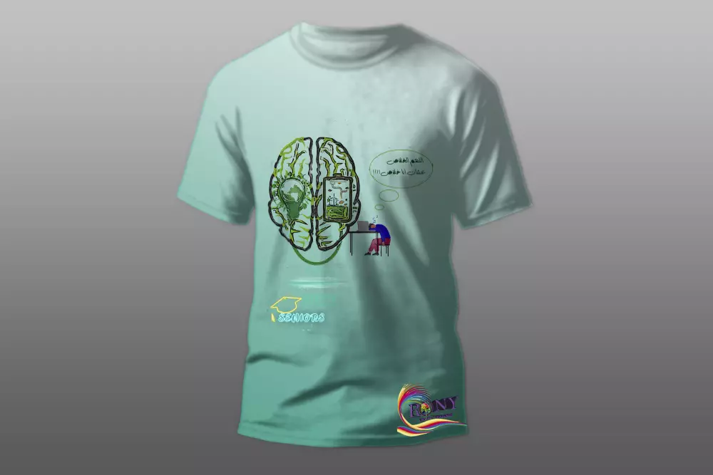 تصميم تيتشيرتات طباعة او الالكتروني