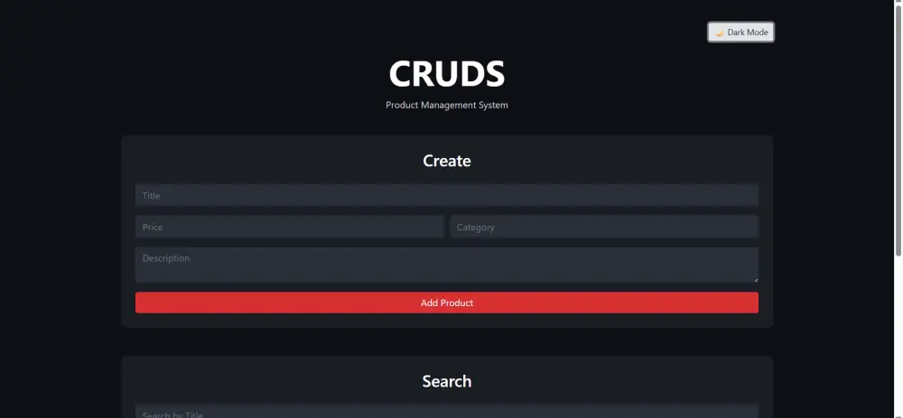 مشروع CRUD بسيط ومرتب لإدارة البيانات باستخدام HTML وCSS وBootstrap وJavaScript بكود منظم وسهل التعديل.