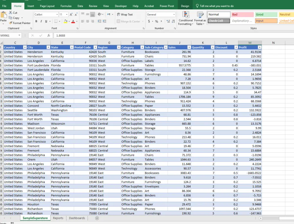 التعامل مع مصادر البيانات باستخدام MicS Excel
