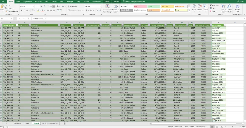 التعامل مع مصادر البيانات باستخدام MicS Excel
