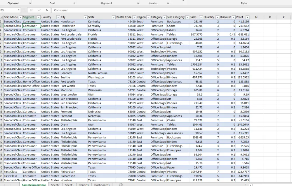 Excel Data entry services