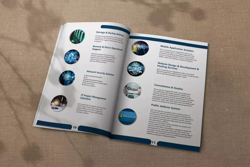 تصميم ملف تعريفي لشركة(بروفايل) ومجلة