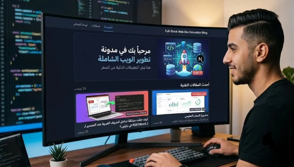 كود مصدري لمدونة Next.js و PostgreSQL احترافية ومجهزة للسيو (SEO Ready)