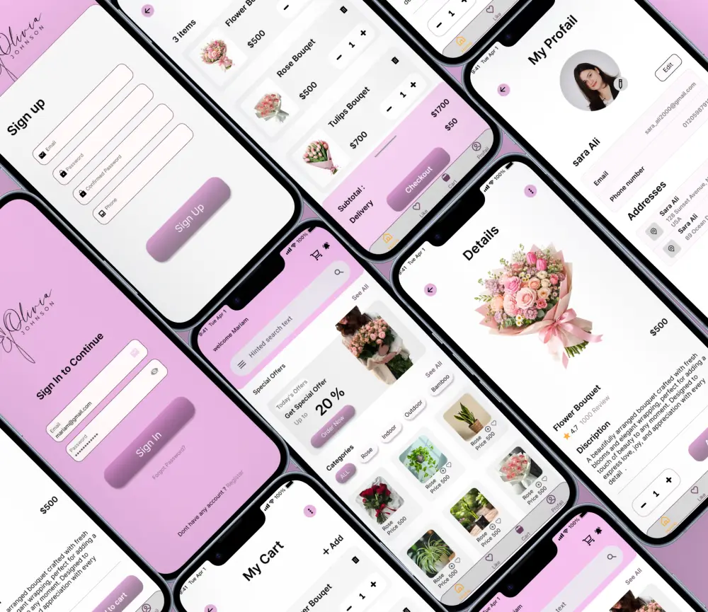 تصميم واجهة وتجربة المستخدم للموبايل ابلكيشن و الويب UX/UI Design