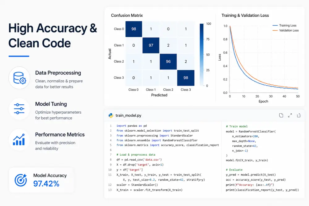 بناء وتدريب نموذج تعلم آلة (Machine Learning Model) احترافي باستخدام Python"