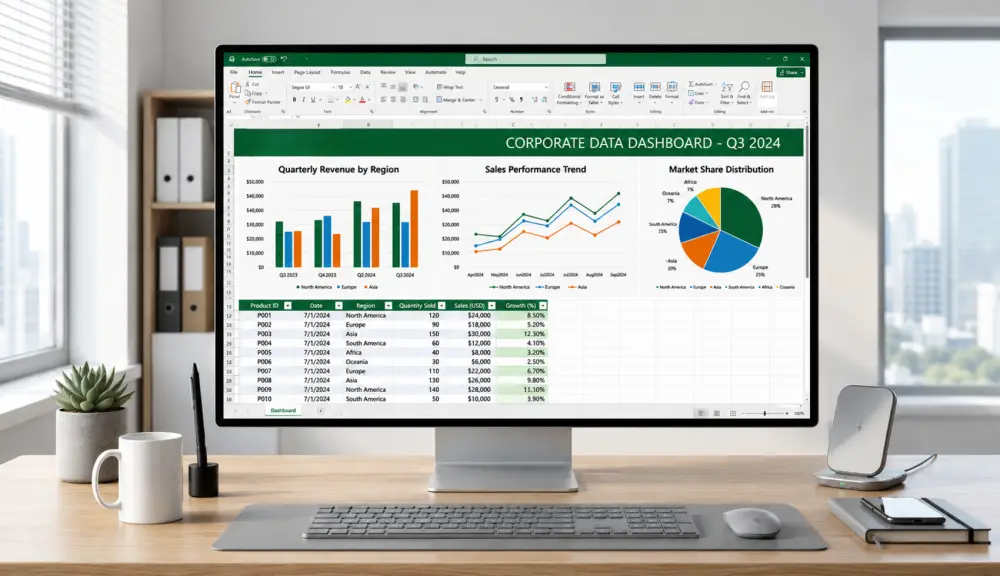 تصميم Dashboard احترافي على Excel وPower BI