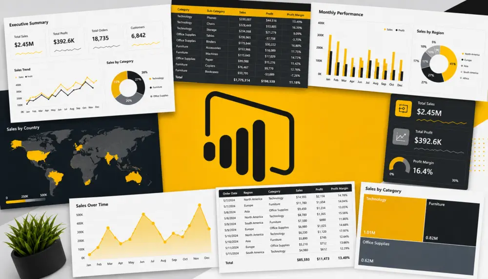 تحليل بيانات وتصميم داش بورد تفاعلي على Power BI وExcel