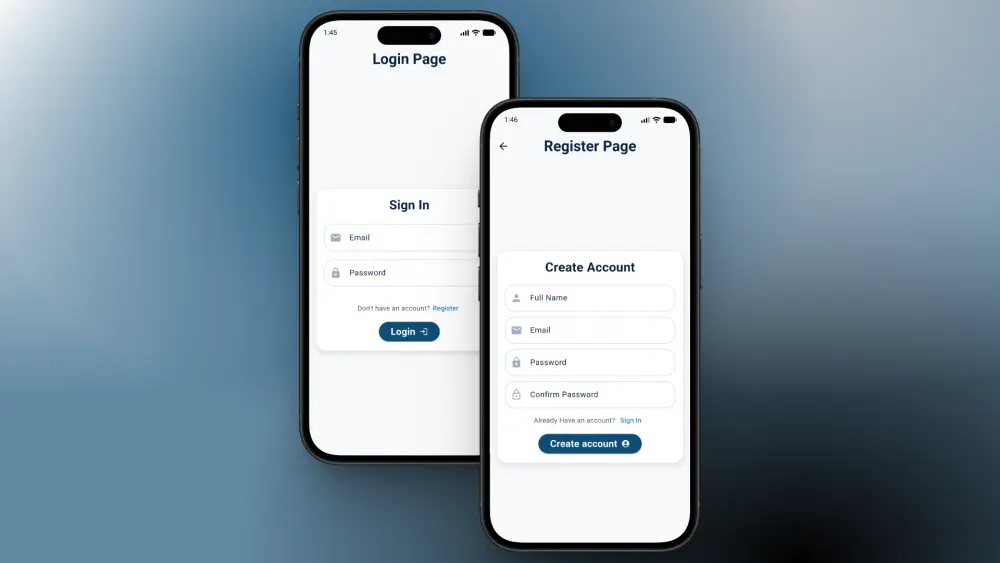 برمجة وتصميم شاشات تسجيل الدخول وإنشاء الحساب (Auth Screens) باستخدام Flutter
