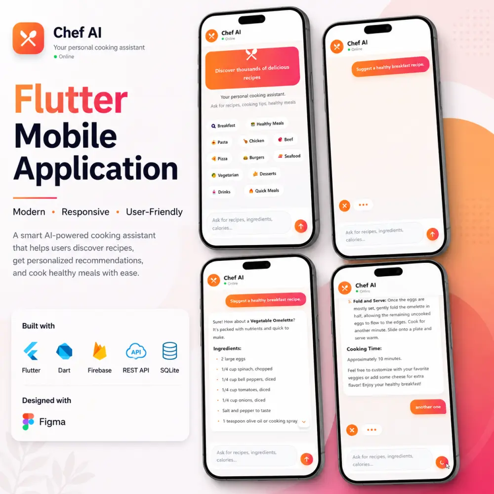 تحويل تصميم Figma إلى تطبيق Flutter احترافي مع API وFirebase