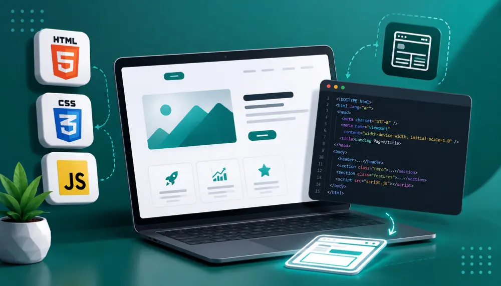 إنشاء صفحة هبوط عصرية Landing Page بهوية بصرية مميزة