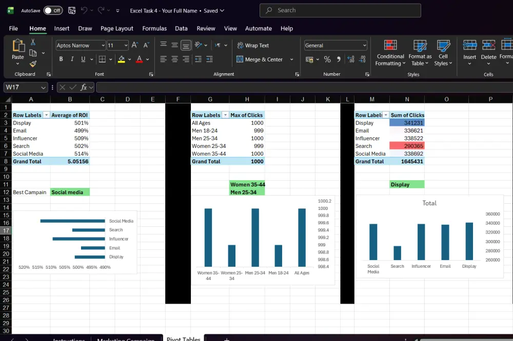 تحليل البيانات وإنشاء داشبورد تفاعلي باستخدام Excel