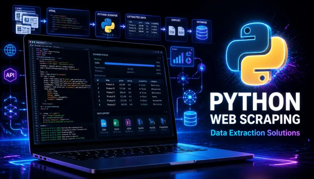استخراج البيانات وجمعها من المواقع الإلكترونية (Web Scraping) بـ Python
