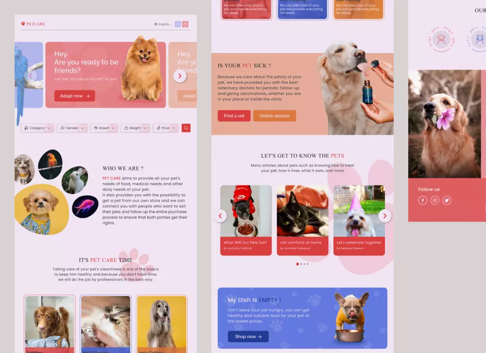 تصميم صفحتين ويب بإستخدام Figma