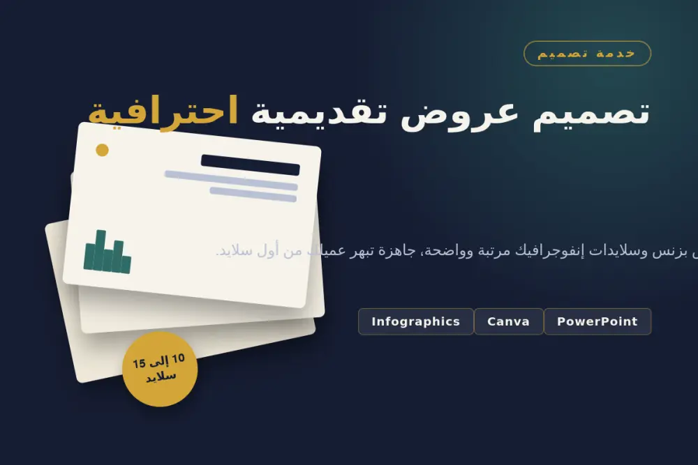 تصميم عروض تقديمية (PowerPoint أو Canva) احترافية وجذابة لمشاريعك وعروضك