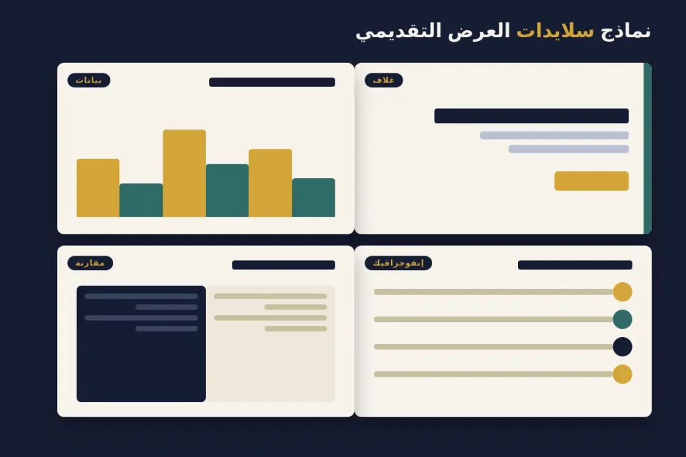 تصميم عروض تقديمية (PowerPoint أو Canva) احترافية وجذابة لمشاريعك وعروضك