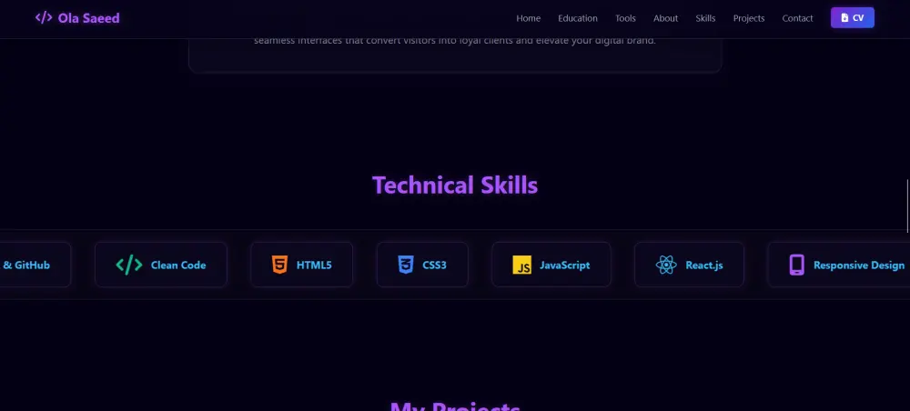 تصميم وبرمجة موقع معرض أعمال (Portfolio) شخصي ومتجاوب متكامل