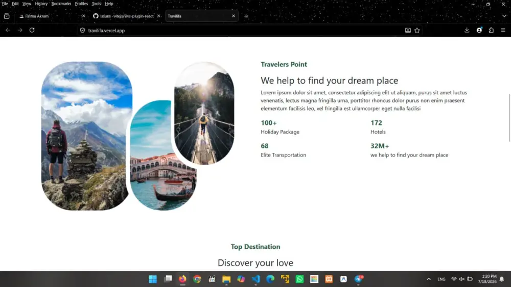تصميم وبرمجة موقع سياحي وتفاعلي (Travel & Tourism) متكامل ومتجاوب