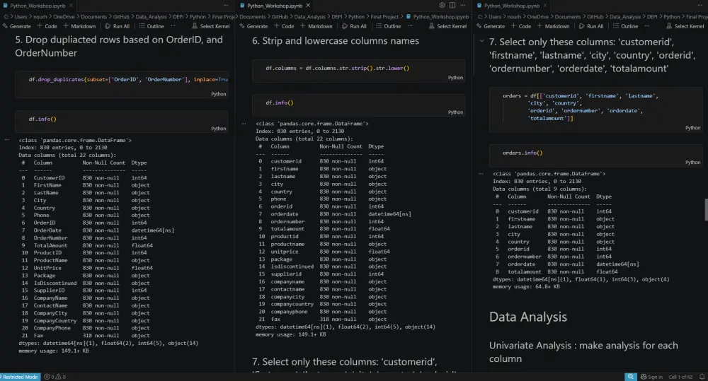 معالجة وتحليل البيانات باستخدام Python