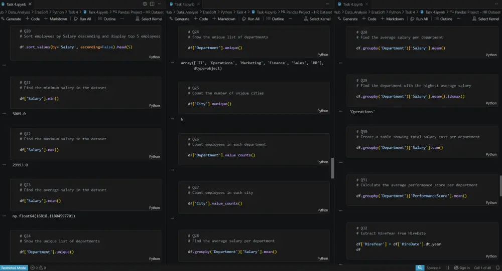 معالجة وتحليل البيانات باستخدام Python