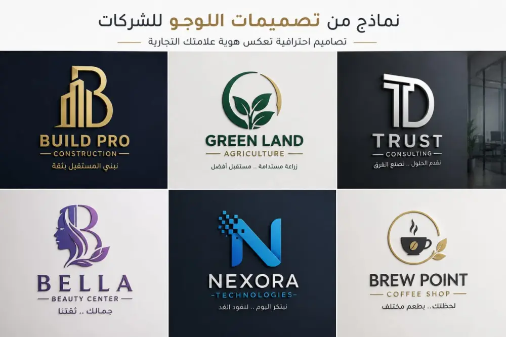 تصميم لوجو وشعار احترافي يعبر عن هوية شركتك