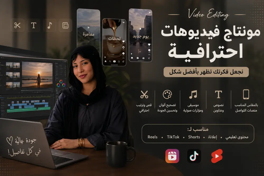 مونتاج فيديو احترافي للسوشيال ميديا | Reels - TikTok - Shorts