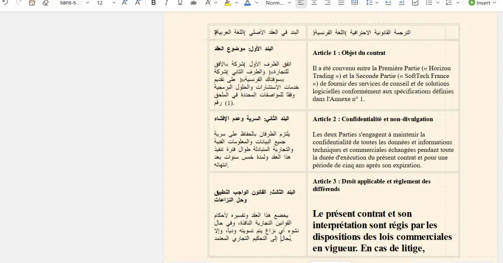 خدمة الترجمة الاحترافية الدقيقة م (عربي ⇄ فرنسي) للشركات والأفراد