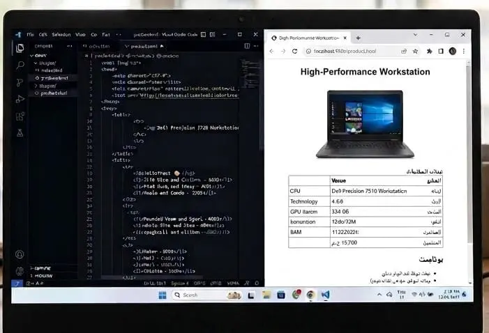 برمجة وتصميم صفحة هبوط (Landing Page) إلكترونية سريعة ومتجاوبة بلغة HTML