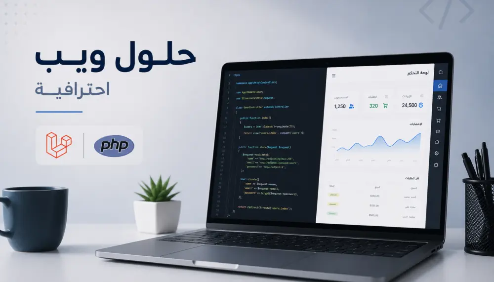 برمجة موقع إلكتروني أو نظام ويب احترافي باستخدام LaravelوPHP