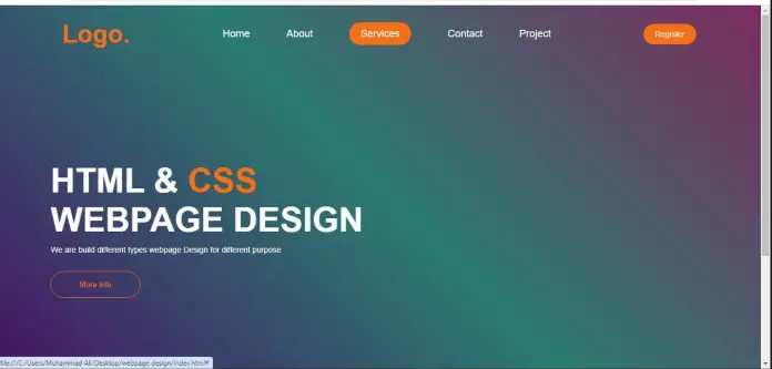 سأصمم وأطور موقع ويب احترافي باستخدام HTML وCSS وJavaScript