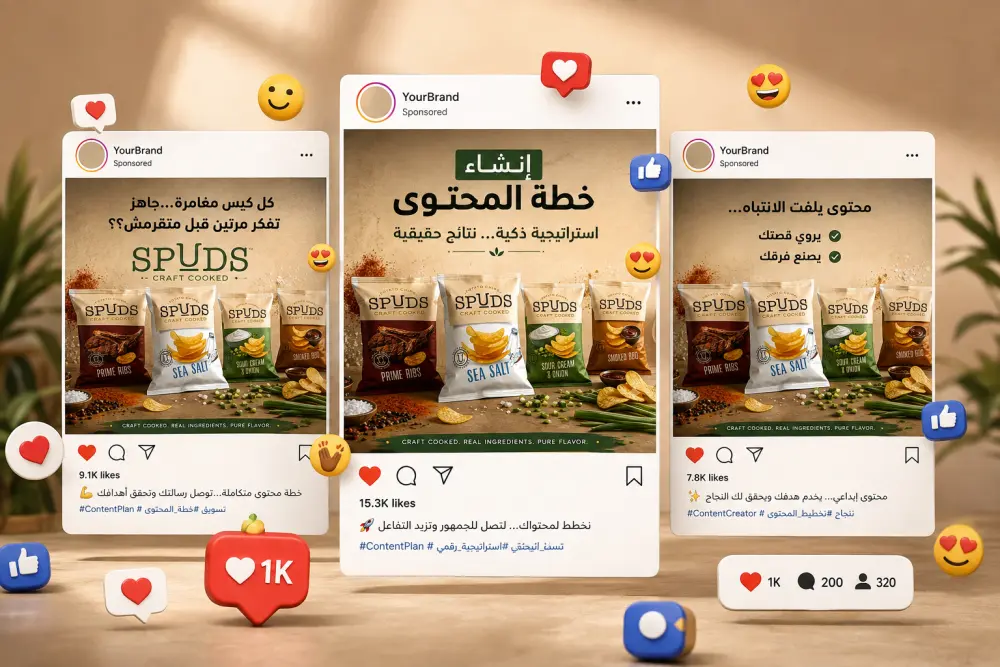 كتابة محتوى تسويقي وتصميم منشورات جذابة للسوشيال ميديا