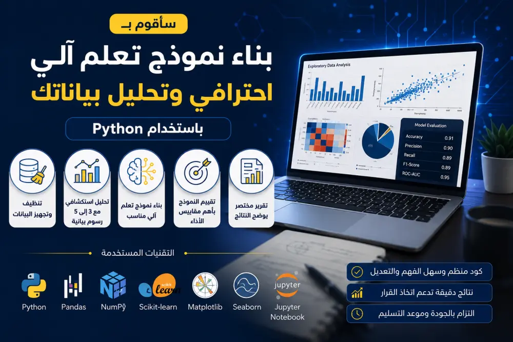 بناء نموذج تعلم آلي احترافي وتحليل بياناتك باستخدام Python